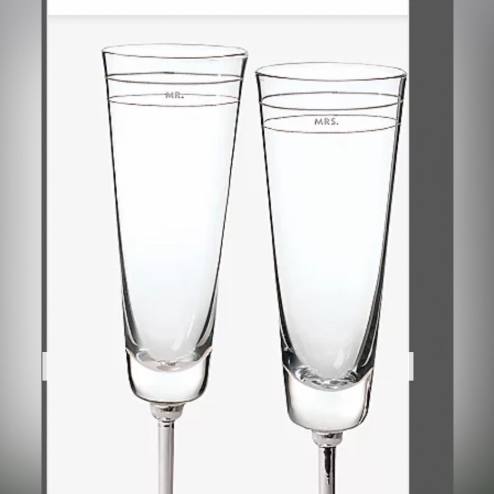 Kate spade toasting champagne flutes